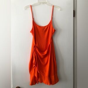 Shein WYWH Tie Side Ruffle Wrap Cami Dress